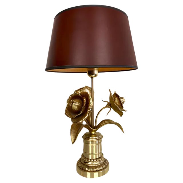 French Regency Gilt Brass Table Lamp by Maison Jansen For Sale