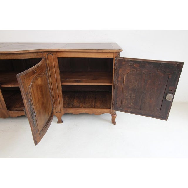 Provincial Louis XV French Walnut Enfilade or Sideboard, 1800s For Sale - Image 13 of 18