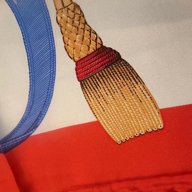1990s Equestrian Inspired Silk Scarf by Celine Paris For Sale - Image 10 of 11