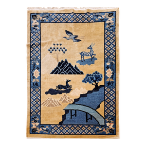 Early 20th Century Chinese Art Deco Pictorial Rug Rug