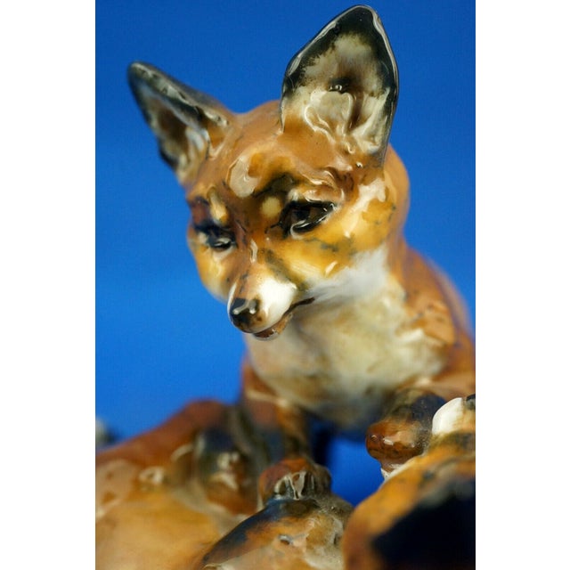 Vintage Hard Porcelain Fox Cubs Figurine by Fritz Heidenreich for Rosenthal, 1930s For Sale - Image 18 of 18