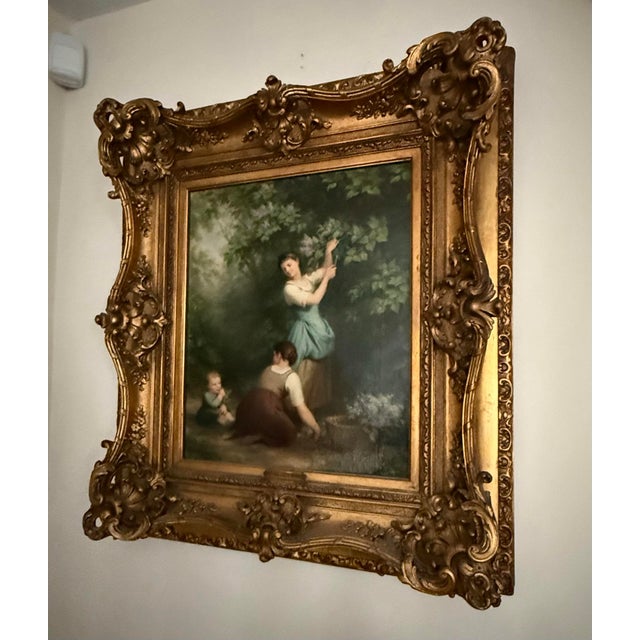 Mid 19th Century Mid 19th Century Original French Oil Painting by Fritz Zuber-Huber (1822-1896) For Sale - Image 5 of 12