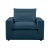 Boho Chic Cali Navy Performance Fabric Arm Chair For Sale - Image 3 of 7