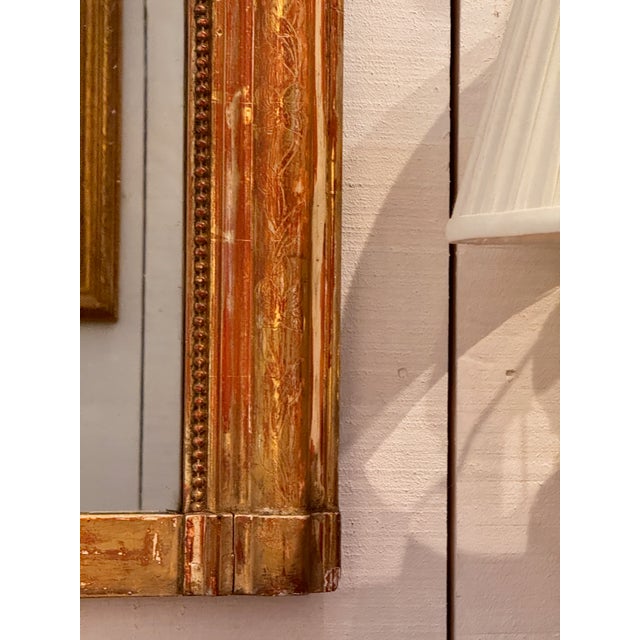 19th Century Louis Philippe Giltwood Mirror With Beaded Inner Slip For Sale - Image 5 of 10