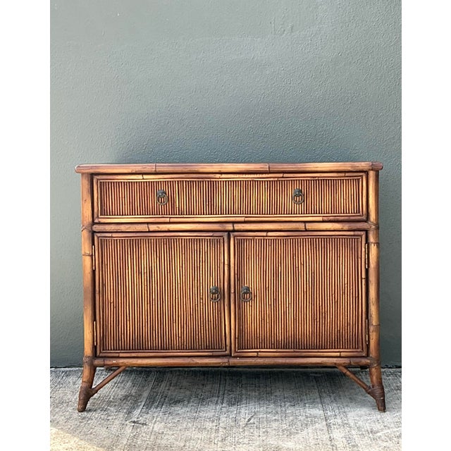 Vintage Baker Milling Road Pencil Reed Sideboard For Sale - Image 11 of 12