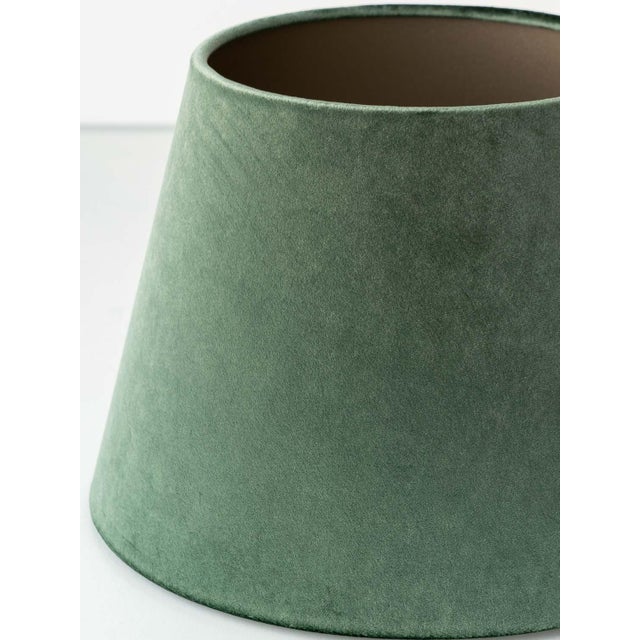 Metal Vintage Delft Chinoiserie Table Lamps with Velvet Shades from Royal Tichelaar Makkum, 1940s-1960s, Set of 2 For Sale - Image 7 of 16