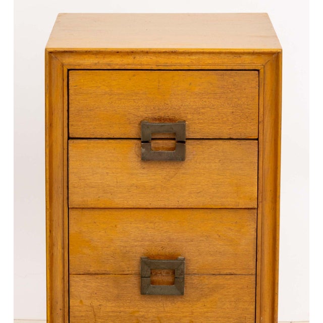 Mid-Century Modern Pair of James Mont Style Mahogany Nightstands For Sale - Image 3 of 8