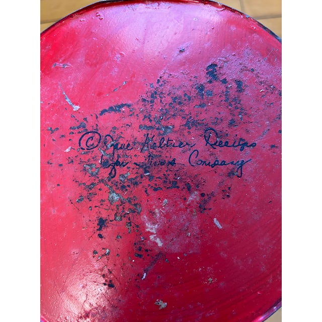 Vintage Tole Red Plaid Umbrella Stand For Sale In Boston - Image 6 of 7