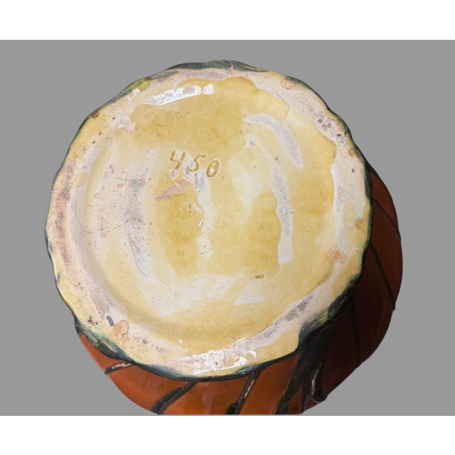 Early 20th Century Roseville Blended Majolica Jardiniere & Pedestal Planter Vase For Sale - Image 9 of 12