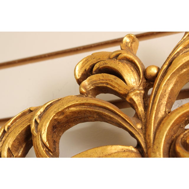 1990s Friedman Brothers Gold Finish Beveled Glass Mirror For Sale - Image 5 of 14