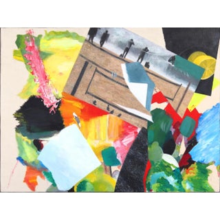 Hyperrealistic Painted Colorful Original Contemporary Acrylic Artwork on Canvas "Artist Palette/Surfers" Painting by Brandon Neher For Sale