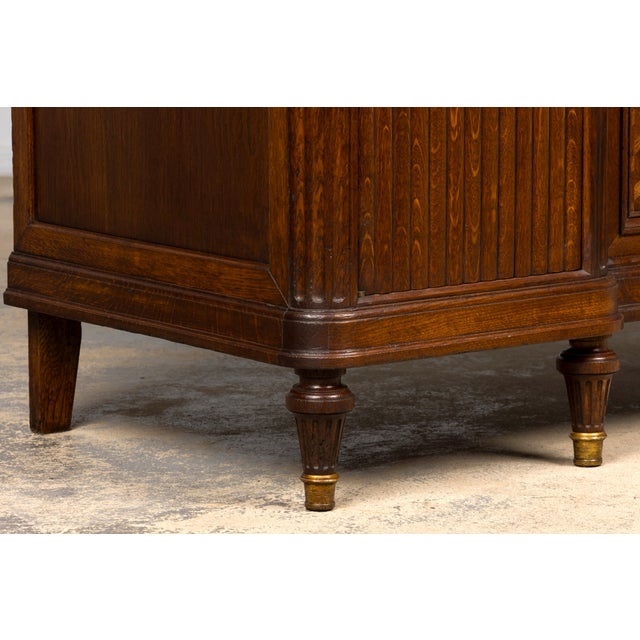 Late 19th Century French Louis XVI Oak & Marble Sideboard by Haentges Freres For Sale - Image 16 of 18
