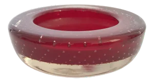 Vintage Red Murano Glass Bowl