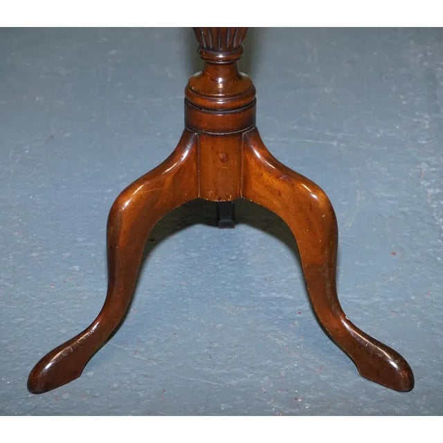 Antique Hardwood Tripod Pedestal Plant Table For Sale - Image 5 of 9