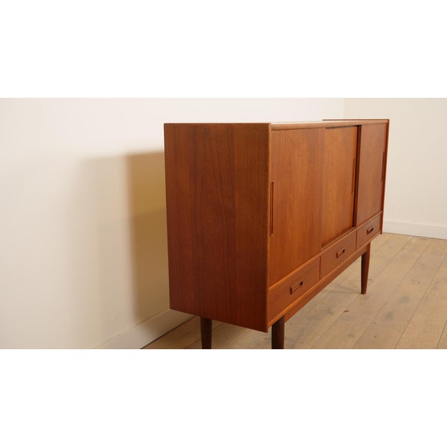 Vintage Brown Highboard in Teak For Sale - Image 5 of 16