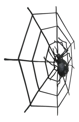 Black Iron Wall Decoration Spider, 1950s