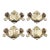 Set of 4 Vintage 4.25 In. Brass Chippendale Drawer Pulls For Sale