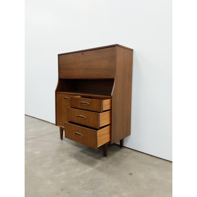 Authentic vintage mid century modern cabinet / sideboard / secretary. By Jentique (unmarked). This piece is in great shape...