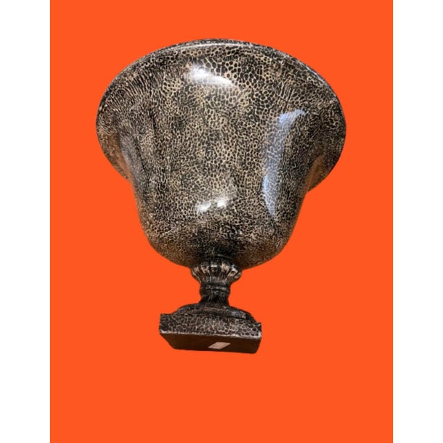 Rustic European Vintage Sarreid Ltd. Large Footed Bowl Centerpiece For Sale - Image 3 of 12