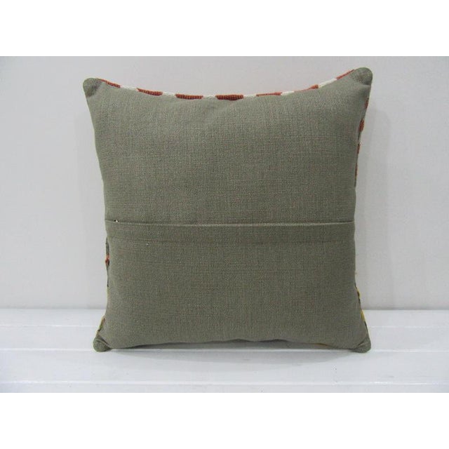 Turkish Handmade Decorative Turkish Kilim Pillow For Sale - Image 3 of 4