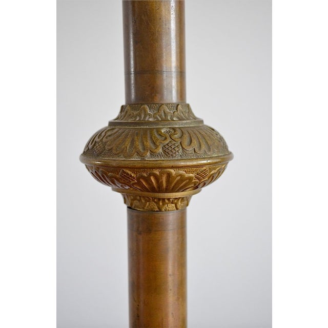 Antique Candlestick in Brass, 1880s For Sale - Image 4 of 9
