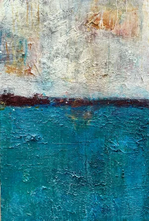 "Mystic" Contemporary Abstract Mixed Media Painting
