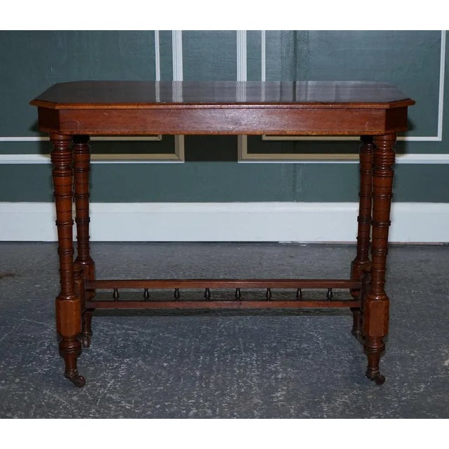 Victorian Carved Walnut Whatnot Console Table, 1920s For Sale - Image 3 of 18