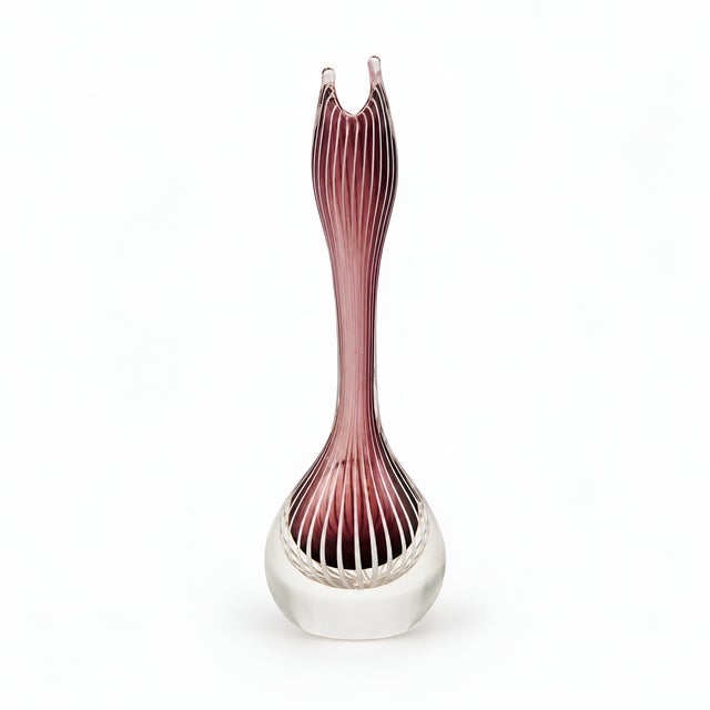 Zebra Glass Vase by Vicke Lindstrand for Kosta, Sweden, 1950s For Sale - Image 9 of 14