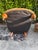 Vintage English Tufted Barrel Lounge Chair & Ottoman For Sale - Image 11 of 12