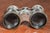 Beautiful Chrome Striped Purple and White Mother of Pearl Antique Victorian Opera Glasses With Leather Case For Sale - Image 9 of 16