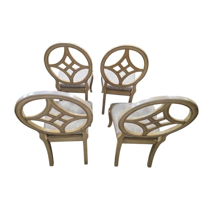 Hollywood Regency Vintage Hollywood Regency Dining Chairs – Set of 4 For Sale - Image 3 of 7