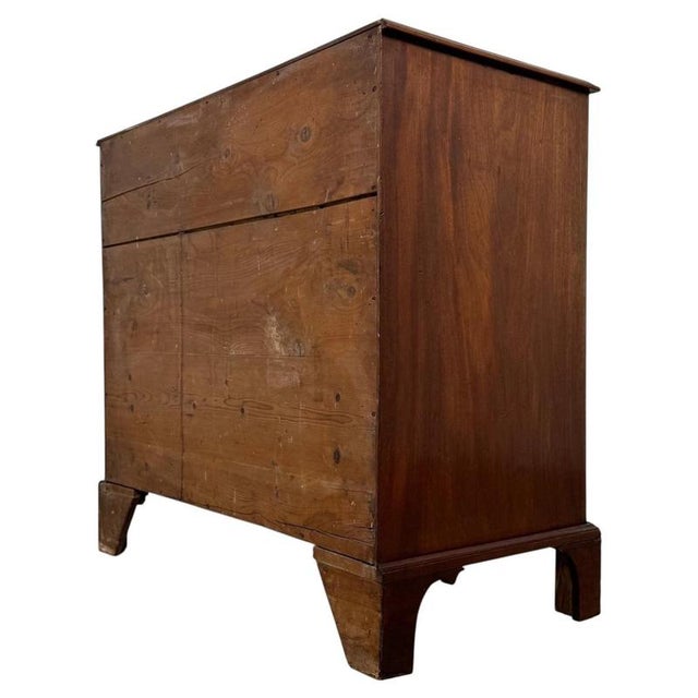 Brown 18th Century Antique English Mahogany Chest of Drawers For Sale - Image 8 of 12