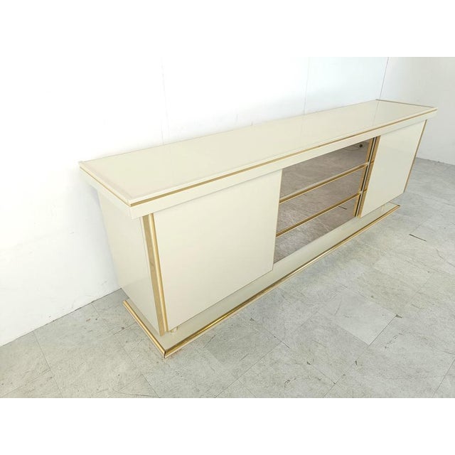Vintage Brass and Lacquer Sideboard, 1970s For Sale - Image 10 of 12