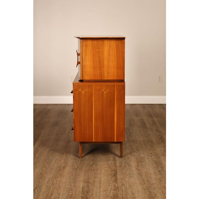 Mid Century Modern Walnut Tall Chest of Drawers For Sale - Image 17 of 18