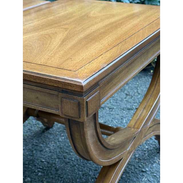 Brown Vintage Drexel Heritage Triune Collection End Tables / Benches - A Pair For Sale - Image 8 of 12