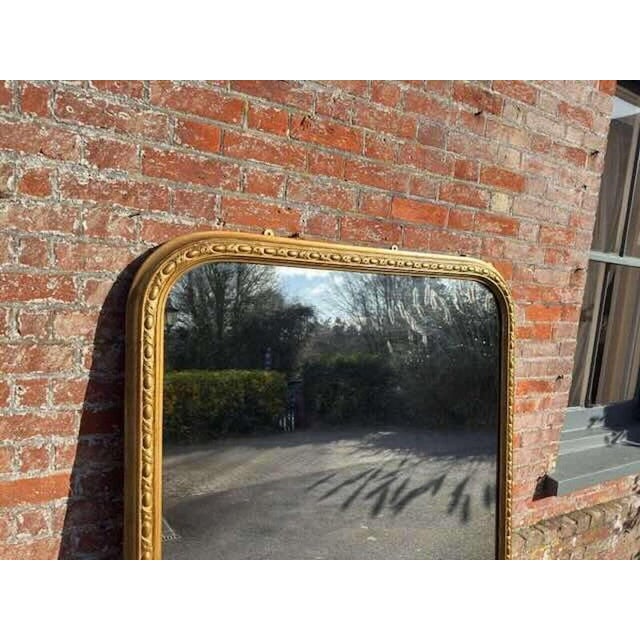 W: 149cm (58.7")h: 165cm (65")d: 6cm (2.4") a stunning large antique english 19th century carved wood & gesso arched top...