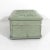 French Country Vintage Folk Art Handmade Carved and Painted Wood Trinket Box Green For Sale - Image 3 of 12