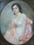 Large original 1930's oil painting by prominent Los Angeles artist Charles J. Bensco (1894-1960) depicting a seated lady...