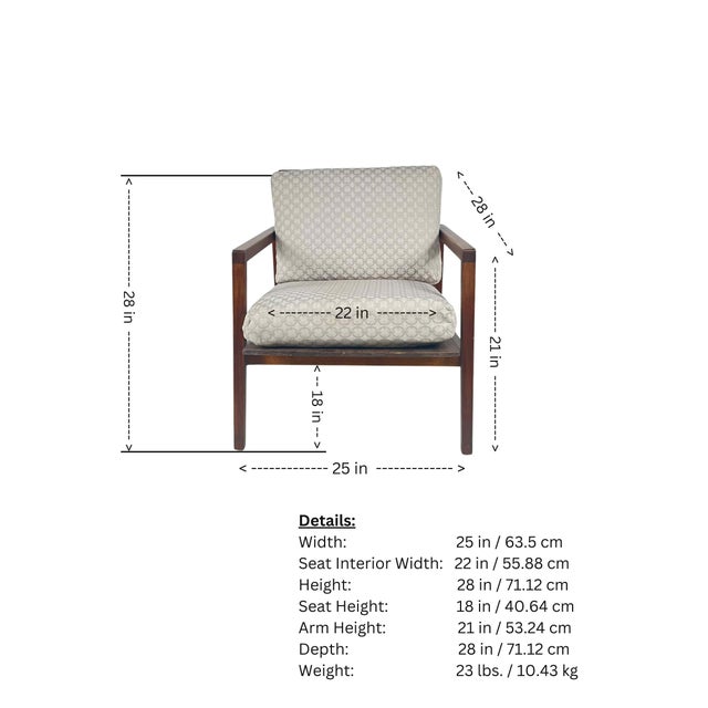Mid Century Modern Armchair After Lewis Butler for Knoll For Sale In Miami - Image 6 of 7
