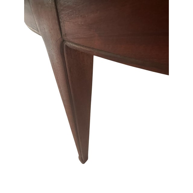 Restored Vintage Mahogany Drum Style Coffee Table, 48” Round For Sale In Miami - Image 6 of 8