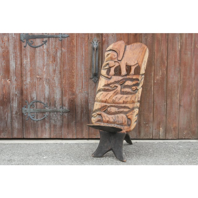 Late 20th Century African Tribal Elephant Chair For Sale - Image 13 of 13