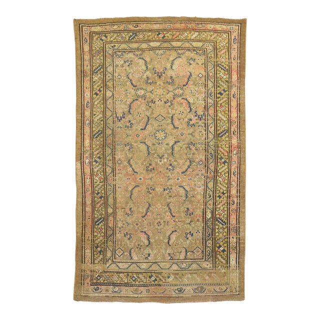 Early 20th Century Zabihi Collection Serab Camel Hair Rug - 3'10" x 6'3" For Sale