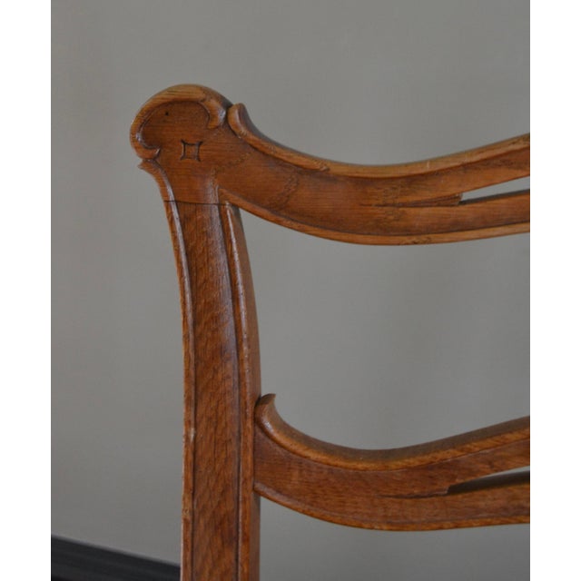 Early 20th Century English Oak Chippendale Style Ribbon Back Dining Chairs - Set of 12 For Sale - Image 10 of 14