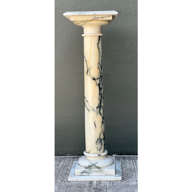 Vintage Marble Column Pedestal For Sale In West Palm - Image 6 of 12