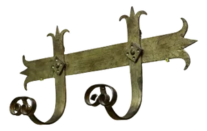 French Arts and Crafts Coat Hooks in Iron