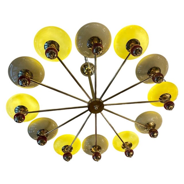 Murano Glass Chandelier For Sale - Image 3 of 4
