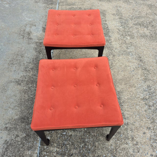 Brown Thomas O'Brien for Century Furniture Mahogany Thebes Foot Stools, a Pair For Sale - Image 8 of 12