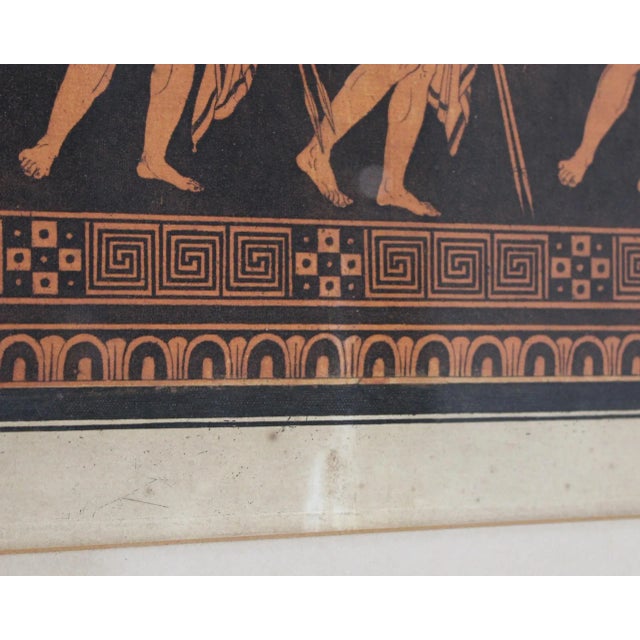 Neoclassical Antique 18th Century Neoclassical Print Aquatint Engraving in Black & Terra-Cotta Ink by Sir William Hamilton Taken From Greek & Etruscan Vases For Sale - Image 3 of 6