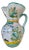 19th Century Earthenware Talavera Glazed Hand Painted Pitcher For Sale