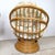 Late 20th Century Pair of Vintage Rattan Swivel Egg Pod Lounge Chairs, Stacked Pedestal Base For Sale - Image 5 of 12